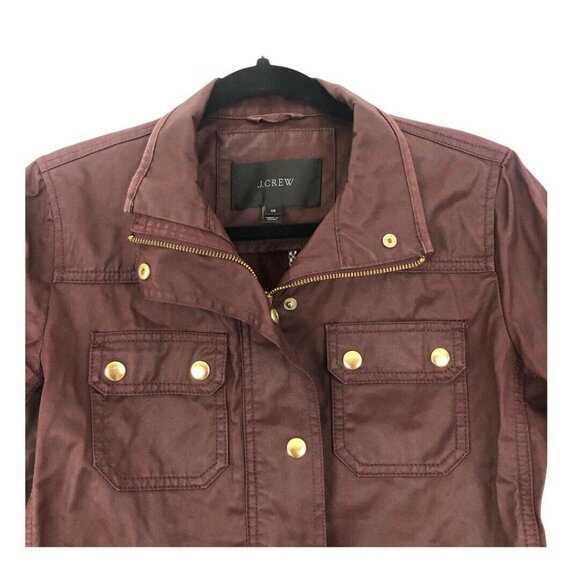 J. Crew Womens Size XS Deep Burgundy The Downtown Field Jacket Style 19034 - Picture 3 of 5